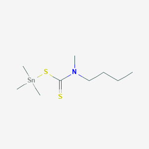 molecular formula C9H21NS2Sn B14253907 N-Methyl-N-{[(trimethylstannyl)sulfanyl]carbonothioyl}butan-1-amine CAS No. 401592-87-8