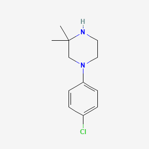 molecular formula C12H17ClN2 B1425391 1-(4-Chlorophenyl)-3,3-dimethylpiperazine CAS No. 791779-65-2
