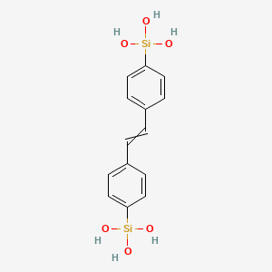 molecular formula C14H16O6Si2 B14253918 Trihydroxy-[4-[2-(4-trihydroxysilylphenyl)ethenyl]phenyl]silane CAS No. 372516-37-5
