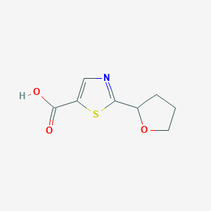 molecular formula C8H9NO3S B1425393 2-(Oxolan-2-yl)-1,3-thiazole-5-carboxylic acid CAS No. 1266936-58-6
