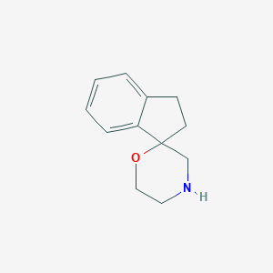 molecular formula C12H15NO B1425396 2,3-Dihydrospiro[indene-1,2'-morpholine] CAS No. 1267983-86-7