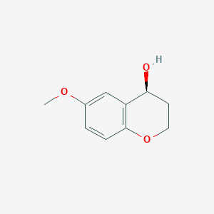 molecular formula C10H12O3 B1425397 (4S)-6-methoxy-3,4-dihydro-2H-1-benzopyran-4-ol CAS No. 1270299-61-0
