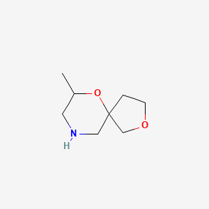 molecular formula C8H15NO2 B1425401 7-Methyl-2,6-dioxa-9-azaspiro[4.5]decane CAS No. 1493588-45-6