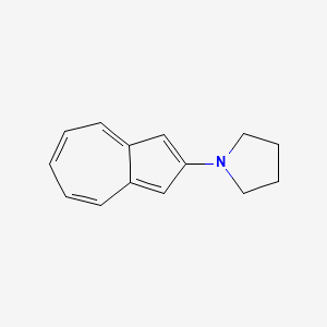 molecular formula C14H15N B14254013 Pyrrolidine, 1-(2-azulenyl)- CAS No. 205523-12-2