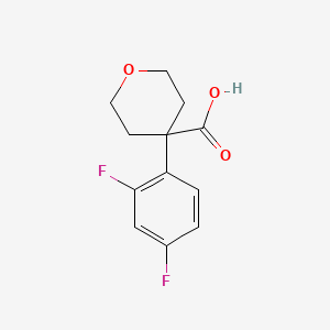 molecular formula C12H12F2O3 B1425403 4-(2,4-Difluorophenyl)oxane-4-carboxylic acid CAS No. 1423027-56-8
