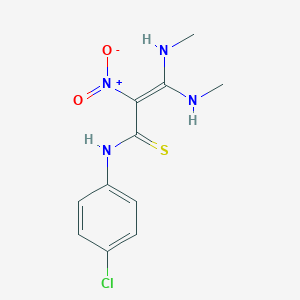 molecular formula C11H13ClN4O2S B14254033 N-(4-Chlorophenyl)-3,3-bis(methylamino)-2-nitroprop-2-enethioamide CAS No. 404033-38-1