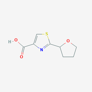 molecular formula C8H9NO3S B1425405 2-(Oxolan-2-yl)-1,3-thiazole-4-carboxylic acid CAS No. 1423031-12-2