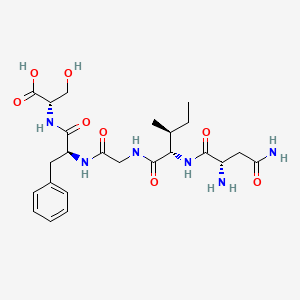 molecular formula C24H36N6O8 B14254117 L-Asparaginyl-L-isoleucylglycyl-L-phenylalanyl-L-serine CAS No. 399035-74-6
