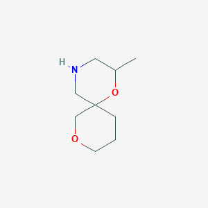 molecular formula C9H17NO2 B1425412 2-Methyl-1,8-dioxa-4-azaspiro[5.5]undecane CAS No. 1464953-24-9