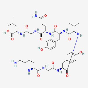 molecular formula C44H66N10O12 B14254132 L-Lysylglycyl-L-tyrosyl-L-valyl-L-tyrosyl-L-glutaminylglycyl-L-leucine CAS No. 178951-64-9