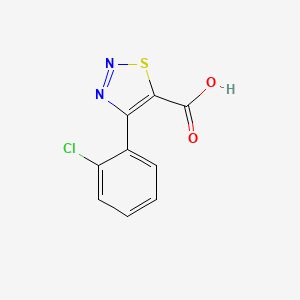 molecular formula C9H5ClN2O2S B1425414 4-(2-Chlorophenyl)-1,2,3-thiadiazole-5-carboxylic acid CAS No. 1432221-54-9