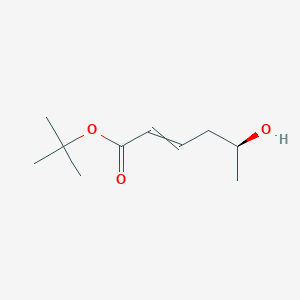 molecular formula C10H18O3 B14254154 tert-butyl (5S)-5-hydroxyhex-2-enoate CAS No. 206272-55-1