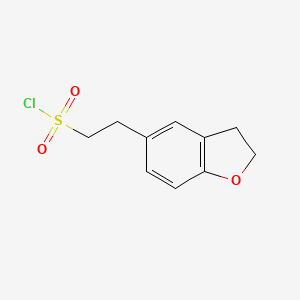 molecular formula C10H11ClO3S B1425418 2-(2,3-Dihydro-1-benzofuran-5-yl)ethane-1-sulfonyl chloride CAS No. 1523391-72-1