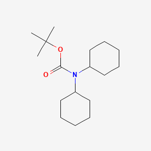 molecular formula C17H31NO2 B14254195 Carbamic acid, dicyclohexyl-, 1,1-dimethylethyl ester CAS No. 330576-56-2