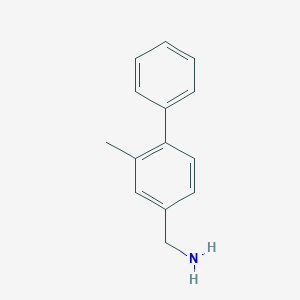 molecular formula C14H15N B1425420 (3-Methyl-4-phenylphenyl)methanamine CAS No. 880157-49-3