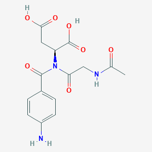 molecular formula C15H17N3O7 B14254218 N-Acetylglycyl-N-(4-aminobenzoyl)-L-aspartic acid CAS No. 250789-27-6