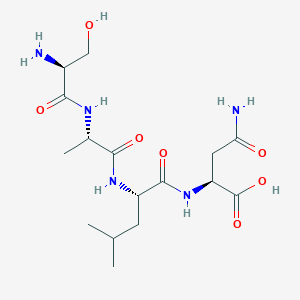 molecular formula C16H29N5O7 B14254222 L-Seryl-L-alanyl-L-leucyl-L-asparagine CAS No. 491596-03-3