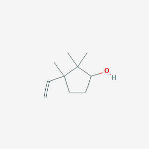 molecular formula C10H18O B14254238 Cyclopentanol, 3-ethenyl-2,2,3-trimethyl- CAS No. 344942-18-3