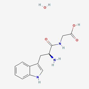 molecular formula C13H17N3O4 B14254273 L-Tryptophylglycine--water (1/1) CAS No. 321310-02-5