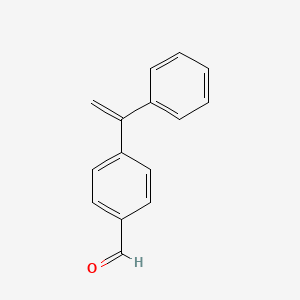 molecular formula C15H12O B14254287 Benzaldehyde, 4-(1-phenylethenyl)- CAS No. 389582-37-0