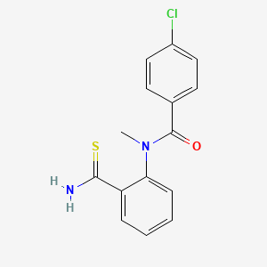 molecular formula C15H13ClN2OS B14254301 N-(2-Carbamothioylphenyl)-4-chloro-N-methylbenzamide CAS No. 396716-21-5