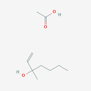 molecular formula C10H20O3 B14254302 Acetic acid;3-methylhept-1-en-3-ol CAS No. 188592-83-8
