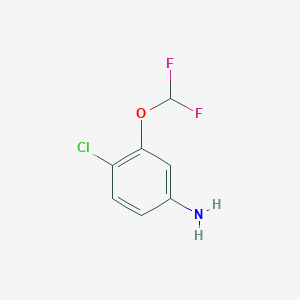 molecular formula C7H6ClF2NO B1425432 4-Chloro-3-(difluoromethoxy)aniline CAS No. 39211-54-6