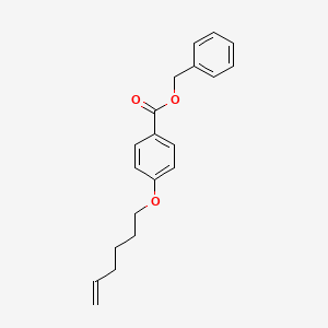 molecular formula C20H22O3 B14254357 Benzyl 4-[(hex-5-en-1-yl)oxy]benzoate CAS No. 313066-46-5
