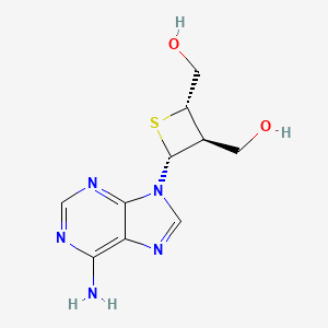 molecular formula C10H13N5O2S B14254375 2,3-Thietanedimethanol, 4-(6-amino-9H-purin-9-yl)-, (2S,3R,4R)- CAS No. 263559-10-0