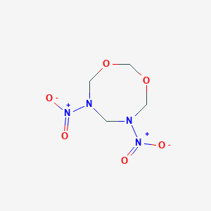 molecular formula C4H8N4O6 B14254412 4H-1,3,5,7-Dioxadiazocine, tetrahydro-5,7-dinitro- CAS No. 182752-38-1