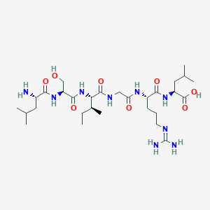 molecular formula C29H55N9O8 B14254424 L-Leucine, L-leucyl-L-seryl-L-isoleucylglycyl-L-arginyl- CAS No. 276670-10-1