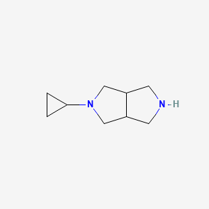 molecular formula C9H16N2 B1425448 2-Cyclopropyl-octahydropyrrolo[3,4-c]pyrrole CAS No. 1697159-20-8