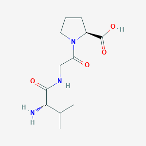 molecular formula C12H21N3O4 B14254525 L-Proline, L-valylglycyl- CAS No. 213267-77-7