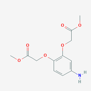 molecular formula C12H15NO6 B14254530 Dimethyl 2,2'-[(4-amino-1,2-phenylene)bis(oxy)]diacetate CAS No. 169180-87-4