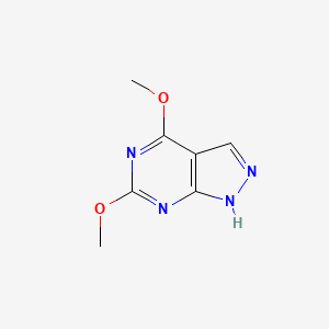 molecular formula C7H8N4O2 B1425454 4,6-dimethoxy-1H-pyrazolo[3,4-d]pyrimidine CAS No. 98277-30-6
