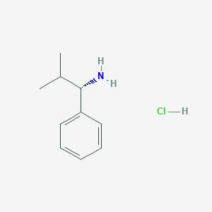 molecular formula C10H16ClN B1425455 (S)-2-甲基-1-苯基丙-1-胺盐酸盐 CAS No. 68906-27-4