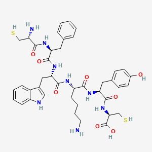 molecular formula C41H52N8O8S2 B14254552 L-Cysteine, L-cysteinyl-L-phenylalanyl-L-tryptophyl-L-lysyl-L-tyrosyl- CAS No. 328072-87-3