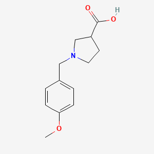molecular formula C13H17NO3 B1425457 1-(4-Methoxybenzyl)pyrrolidine-3-carboxylic acid CAS No. 1086375-34-9