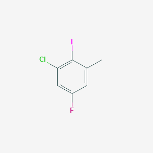 molecular formula C7H5ClFI B1425459 1-Chloro-5-fluoro-2-iodo-3-methylbenzene CAS No. 1242339-79-2