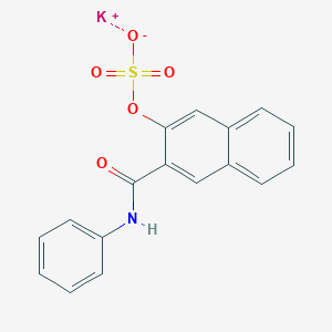 molecular formula C17H12KNO5S B1425460 Potassium 3-(phenylcarbamoyl)naphthalen-2-yl sulfate CAS No. 1733-83-1