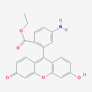 molecular formula C22H17NO5 B14254605 Ethyl 4-amino-2-(6-hydroxy-3-oxo-3H-xanthen-9-YL)benzoate CAS No. 219122-41-5