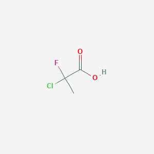 molecular formula C3H4ClFO2 B14254621 Propanoic acid, 2-chloro-2-fluoro- CAS No. 332061-81-1