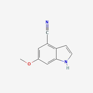 molecular formula C10H8N2O B1425463 6-methoxy-1H-indole-4-carbonitrile CAS No. 1082041-69-7