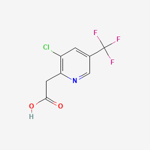 molecular formula C8H5ClF3NO2 B1425464 2-(3-Chloro-5-(trifluoromethyl)pyridin-2-yl)acetic acid CAS No. 1000522-34-8