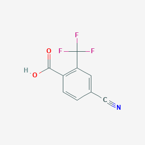 molecular formula C9H4F3NO2 B1425466 4-Cyano-2-(trifluoromethyl)benzoic acid CAS No. 267242-09-1