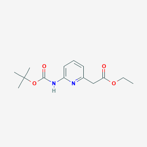 molecular formula C14H20N2O4 B1425467 2-(6-((叔丁氧羰基)氨基)吡啶-2-基)乙酸乙酯 CAS No. 408365-87-7