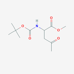 molecular formula C11H19NO5 B1425468 2-(叔丁氧羰基氨基)-4-氧代戊酸甲酯 CAS No. 1260640-70-7