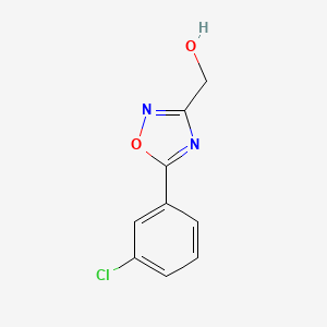 molecular formula C9H7ClN2O2 B1425470 [5-(3-Chlorophenyl)-1,2,4-oxadiazol-3-yl]methanol CAS No. 660417-36-7