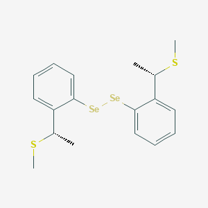 molecular formula C18H22S2Se2 B14254706 Diselenide, bis[2-[(1S)-1-(methylthio)ethyl]phenyl] CAS No. 278790-74-2