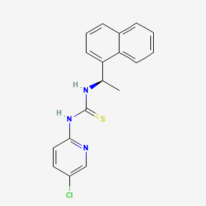 molecular formula C18H16ClN3S B14254740 Thiourea, N-(5-chloro-2-pyridinyl)-N'-[(1R)-1-(1-naphthalenyl)ethyl]- CAS No. 402955-12-8